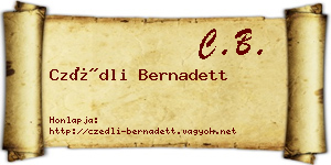 Czédli Bernadett névjegykártya