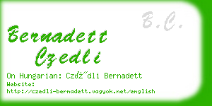 bernadett czedli business card